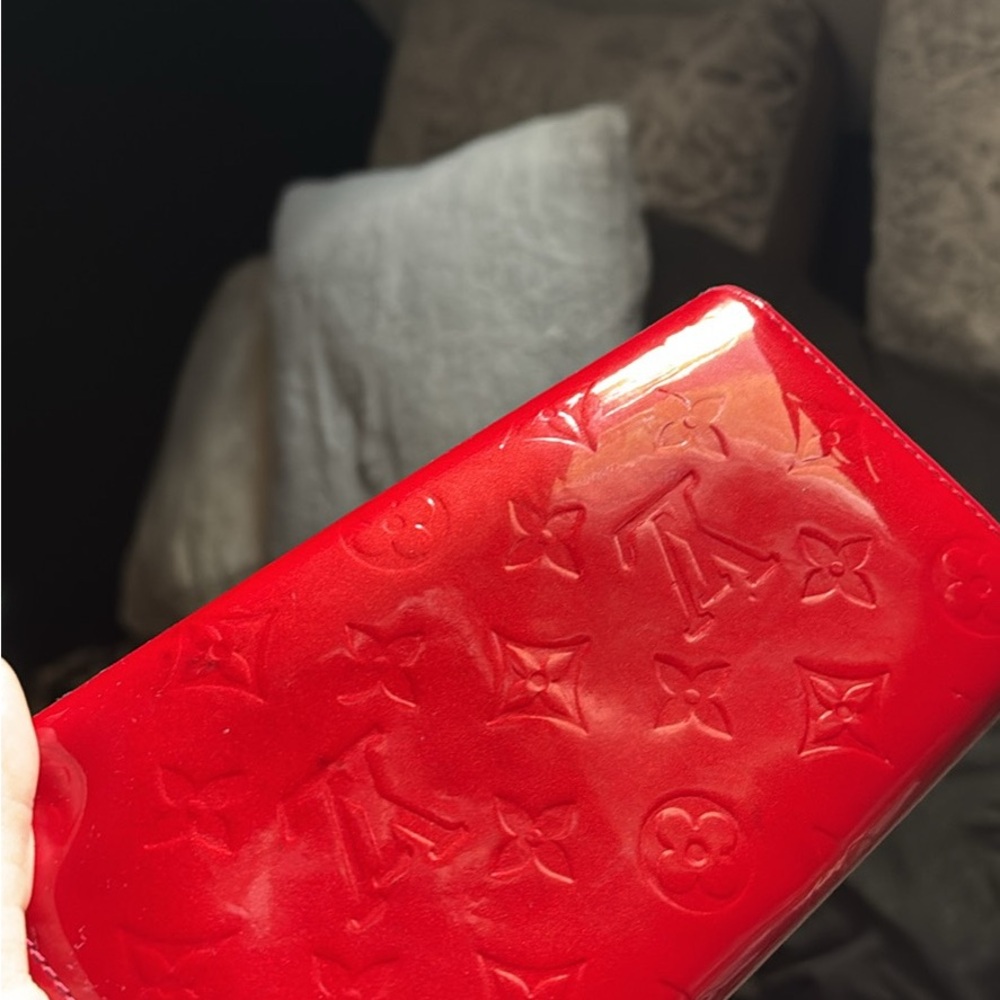Louis Vuitton Vibrant Red Embossed Wallet